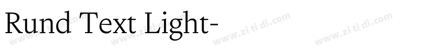 Rund Text Light字体转换
